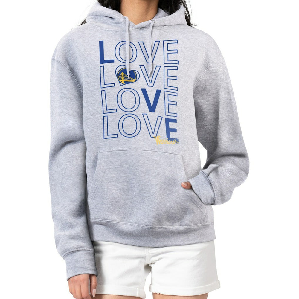 Heather Gray Golden State Warriors G-III 4Her by Carl Banks Women's Basketball Love Fleece Pullover Hoodie sale | NBA