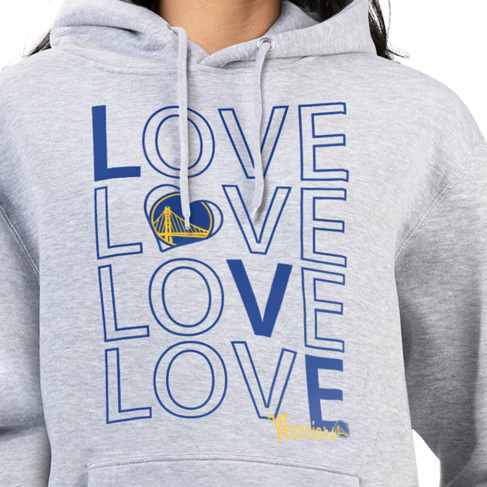 Heather Gray Golden State Warriors G-III 4Her by Carl Banks Women's Basketball Love Fleece Pullover Hoodie sale | NBA