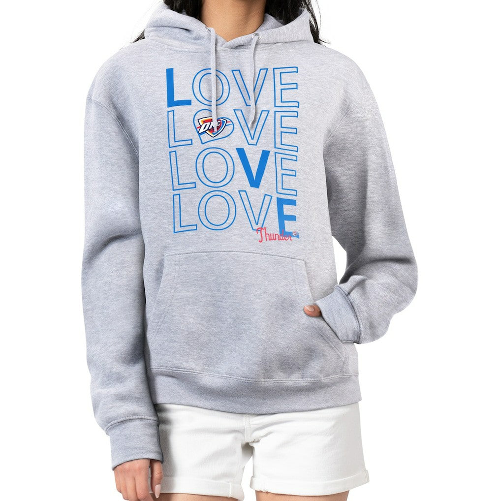 Heather Gray Oklahoma City Thunder G-III 4Her by Carl Banks Women's Basketball Love Fleece Pullover Hoodie | NBA