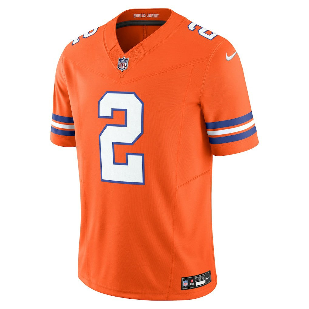 Denver Broncos Patrick Surtain II  Alternate Mile High Collection 1977 Throwback Vapor F.U.S.E. Limited Jersey | NFL Discount