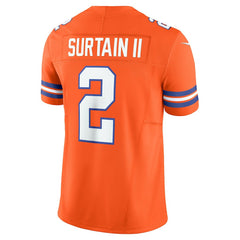 Denver Broncos Patrick Surtain II  Alternate Mile High Collection 1977 Throwback Vapor F.U.S.E. Limited Jersey | NFL Discount
