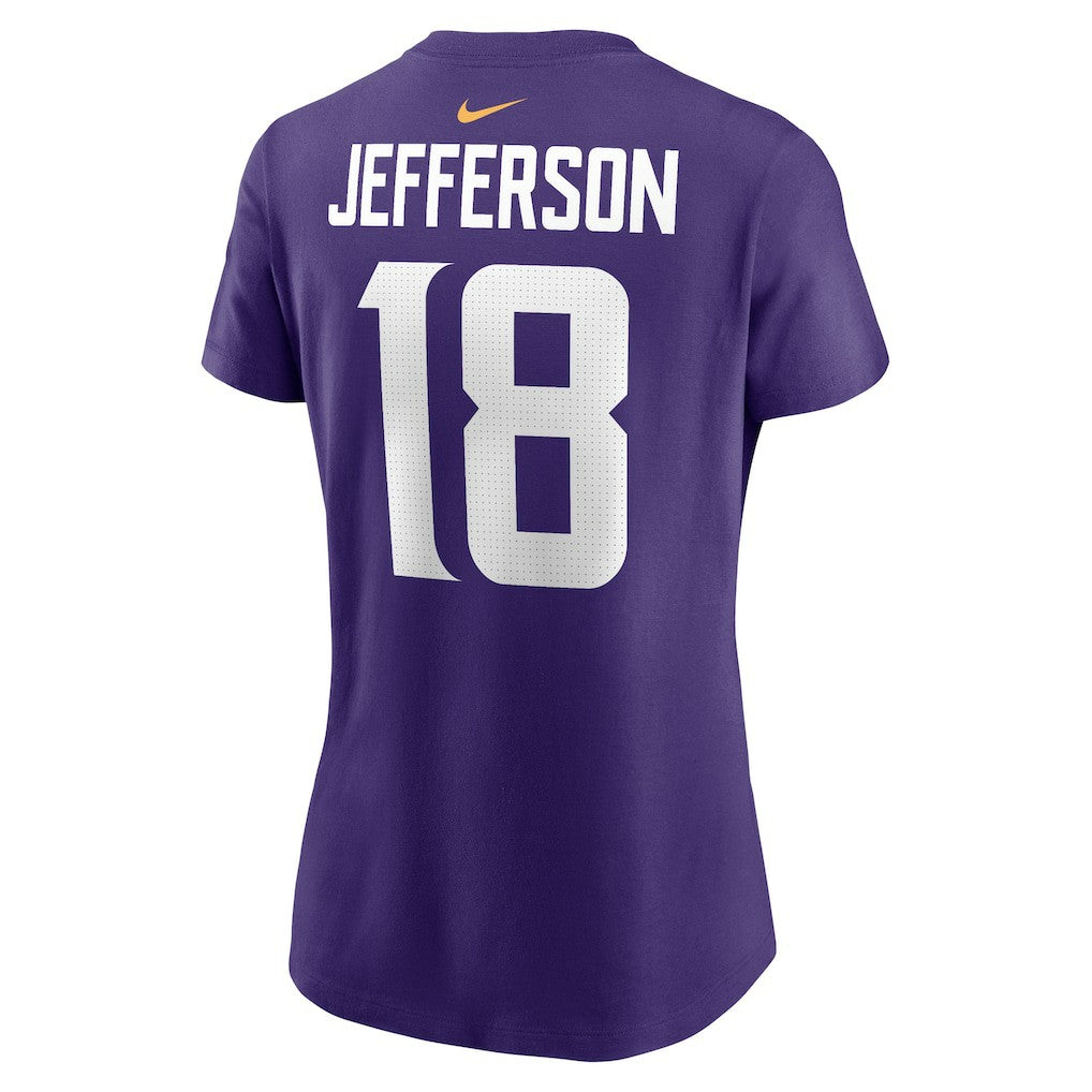 Minnesota Vikings Justin Jefferson  Women's Player Name & Number T-Shirt | NFL Hot