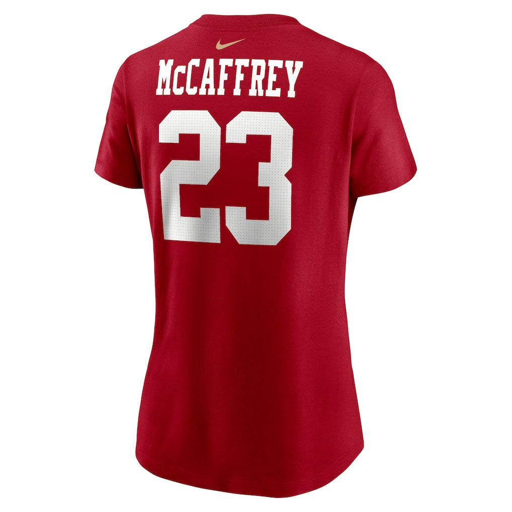 San Francisco 49ers Christian McCaffrey  Women's Player Name & Number T-Shirt | NFL Outlet