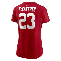 San Francisco 49ers Christian McCaffrey  Women's Player Name & Number T-Shirt | NFL Outlet