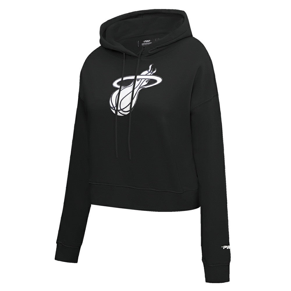 Black Miami Heat Pro Standard Women's 2023/24 City Edition Cropped Pullover Hoodie | NBA