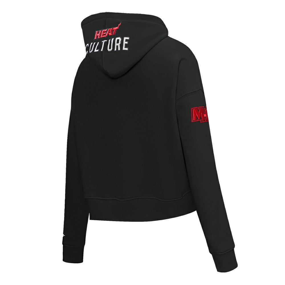 Black Miami Heat Pro Standard Women's 2023/24 City Edition Cropped Pullover Hoodie | NBA