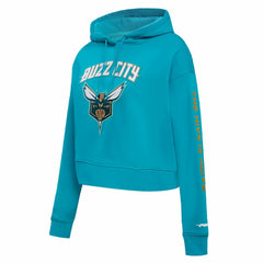 Teal Charlotte Hornets Pro Standard Women's 2023/24 City Edition Cropped Pullover Hoodie | NBA