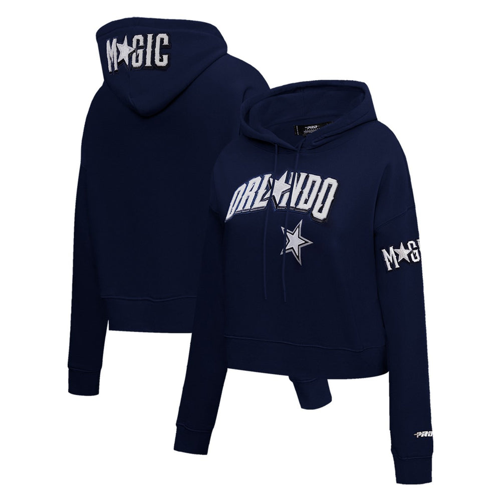 Navy Orlando Magic Pro Standard Women's 2023/24 City Edition Cropped Pullover Hoodie | NBA