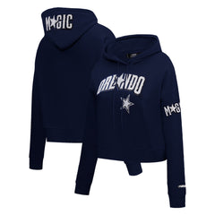 Navy Orlando Magic Pro Standard Women's 2023/24 City Edition Cropped Pullover Hoodie | NBA