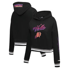 Black Phoenix Suns Pro Standard Women's 2023/24 City Edition Cropped Pullover Hoodie | NBA