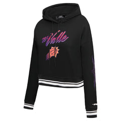 Black Phoenix Suns Pro Standard Women's 2023/24 City Edition Cropped Pullover Hoodie | NBA