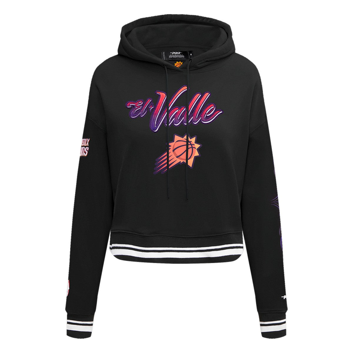 Black Phoenix Suns Pro Standard Women's 2023/24 City Edition Cropped Pullover Hoodie | NBA