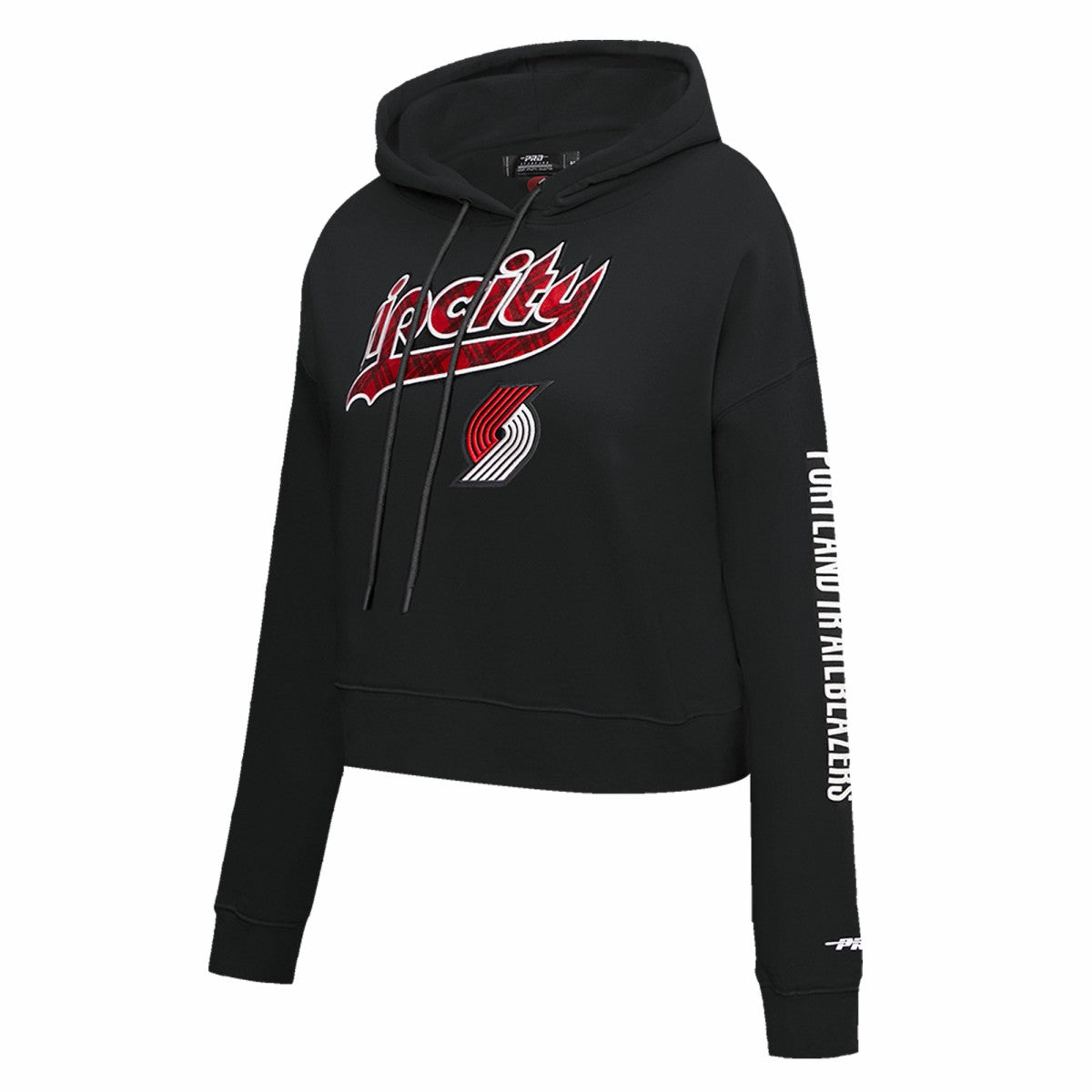 Black Portland Trail Blazers Pro Standard Women's 2023/24 City Edition Cropped Pullover Hoodie | NBA