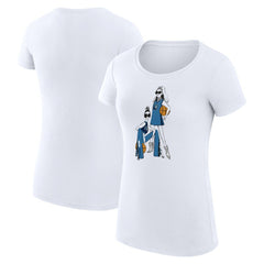 White Minnesota Timberwolves G-III 4Her by Carl Banks Women's Super-Slim Fit Lightweight Basketball Girls T-Shirt | NBA
