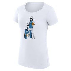 White Minnesota Timberwolves G-III 4Her by Carl Banks Women's Super-Slim Fit Lightweight Basketball Girls T-Shirt | NBA