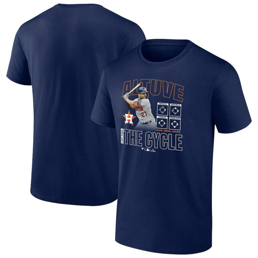 Jose Altuve Houston Astros Cycle T-Shirt – Navy - MLB T-shirts