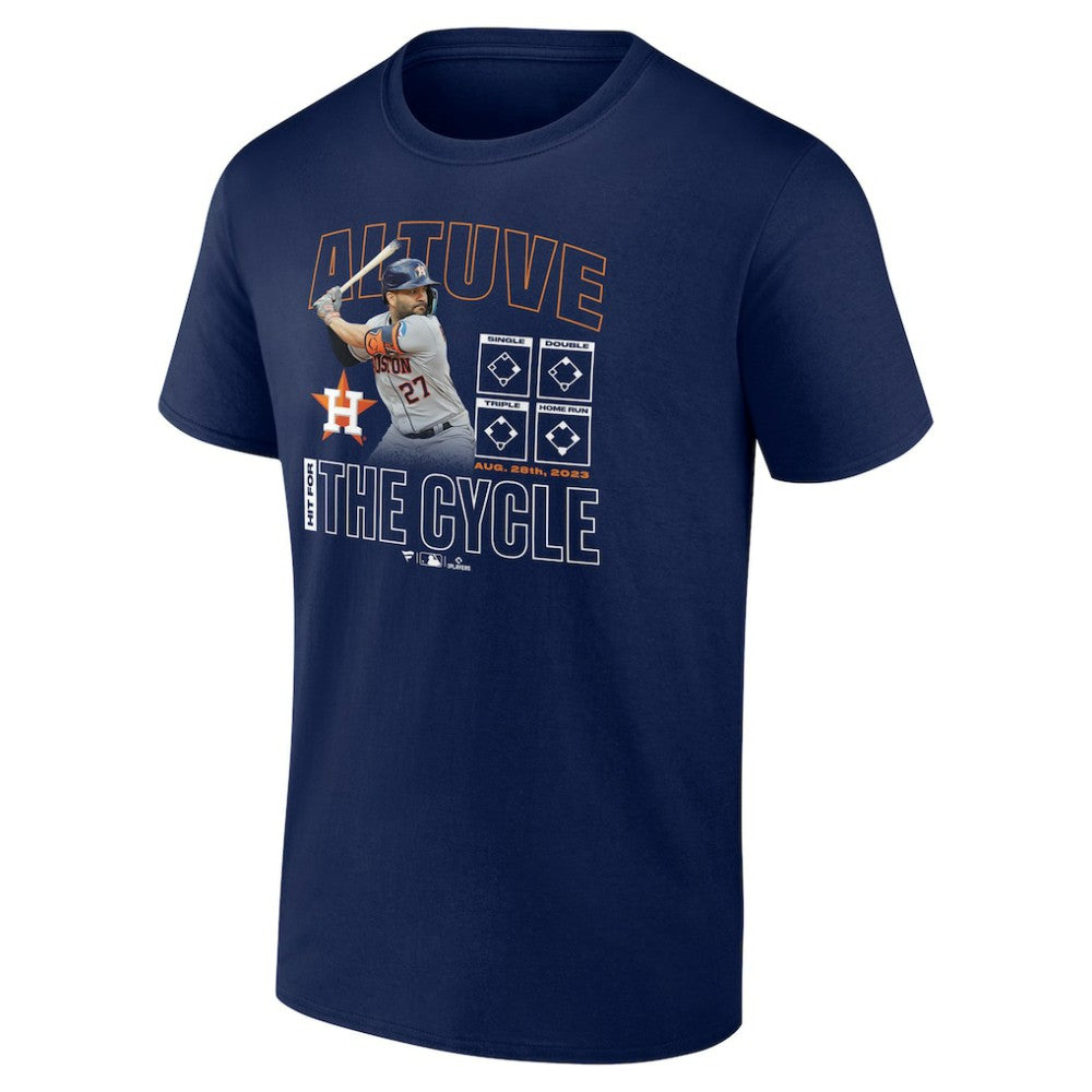 Jose Altuve Houston Astros Cycle T-Shirt – Navy - MLB T-shirts