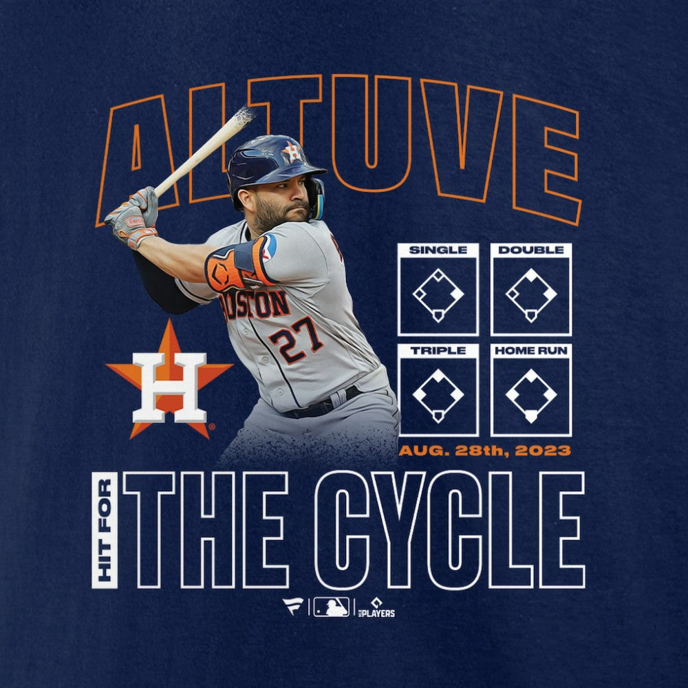 Jose Altuve Houston Astros Cycle T-Shirt – Navy - MLB T-shirts