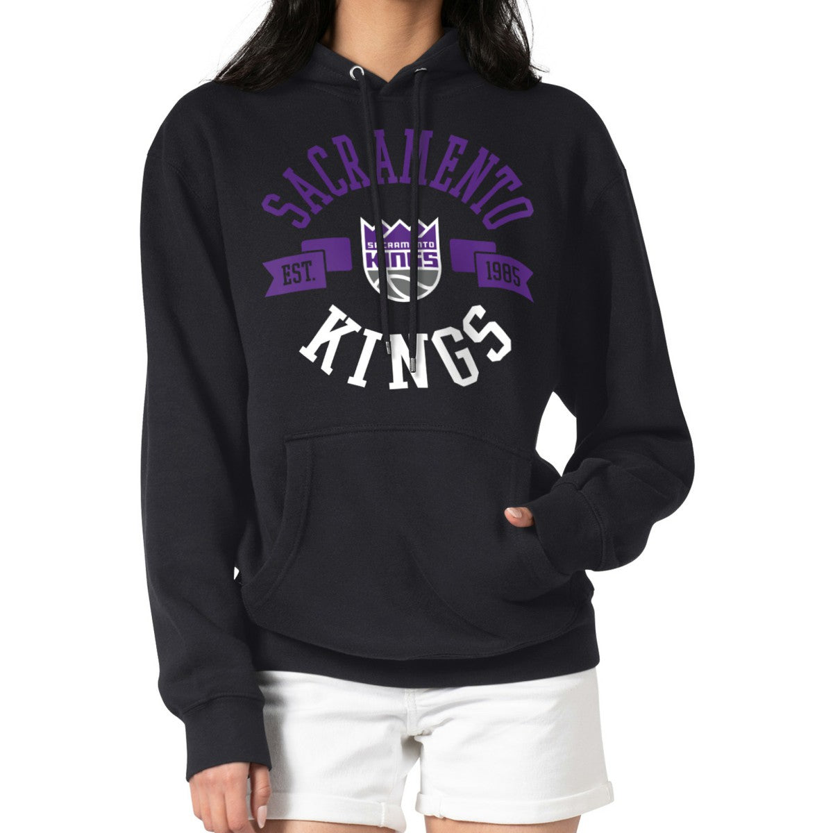 Black Sacramento Kings G-III 4Her by Carl Banks Women's City Pullover Hoodie | NBA