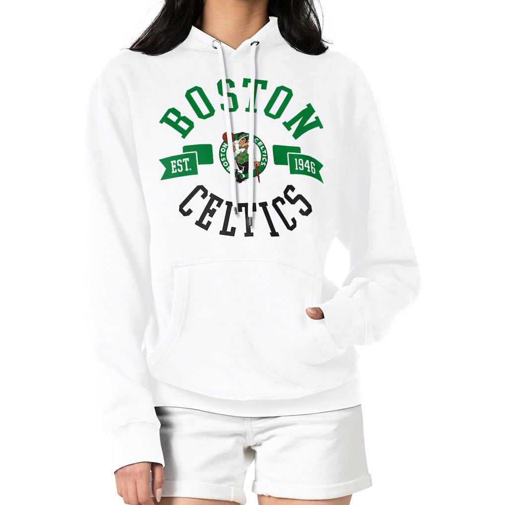 White Boston Celtics G-III 4Her by Carl Banks Women's City Pullover Hoodie | NBA