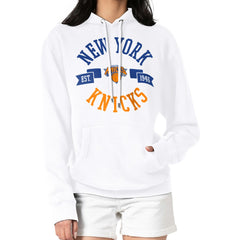 White New York Knicks G-III 4Her by Carl Banks Women's City Pullover Hoodie | NBA