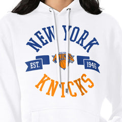 White New York Knicks G-III 4Her by Carl Banks Women's City Pullover Hoodie | NBA