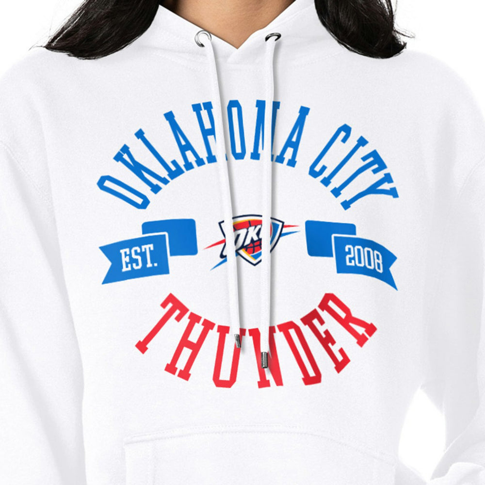 White Oklahoma City Thunder G-III 4Her by Carl Banks Women's City Pullover Hoodie | NBA