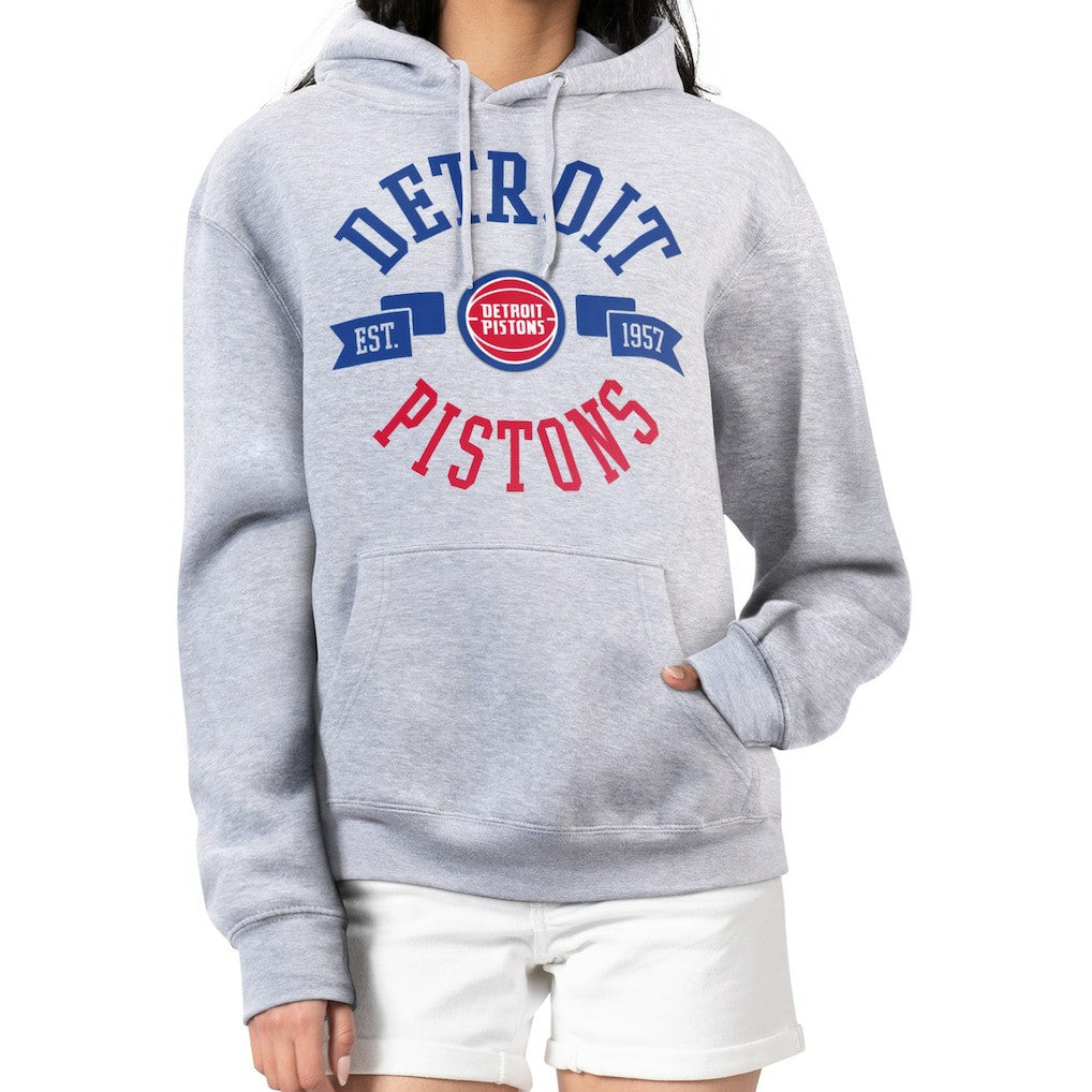 Heather Gray Detroit Pistons G-III 4Her by Carl Banks Women's City Pullover Hoodie sale | NBA
