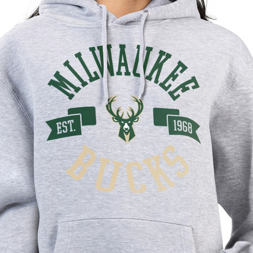 Heather Gray Milwaukee Bucks G-III 4Her by Carl Banks Women's City Pullover Hoodie | NBA