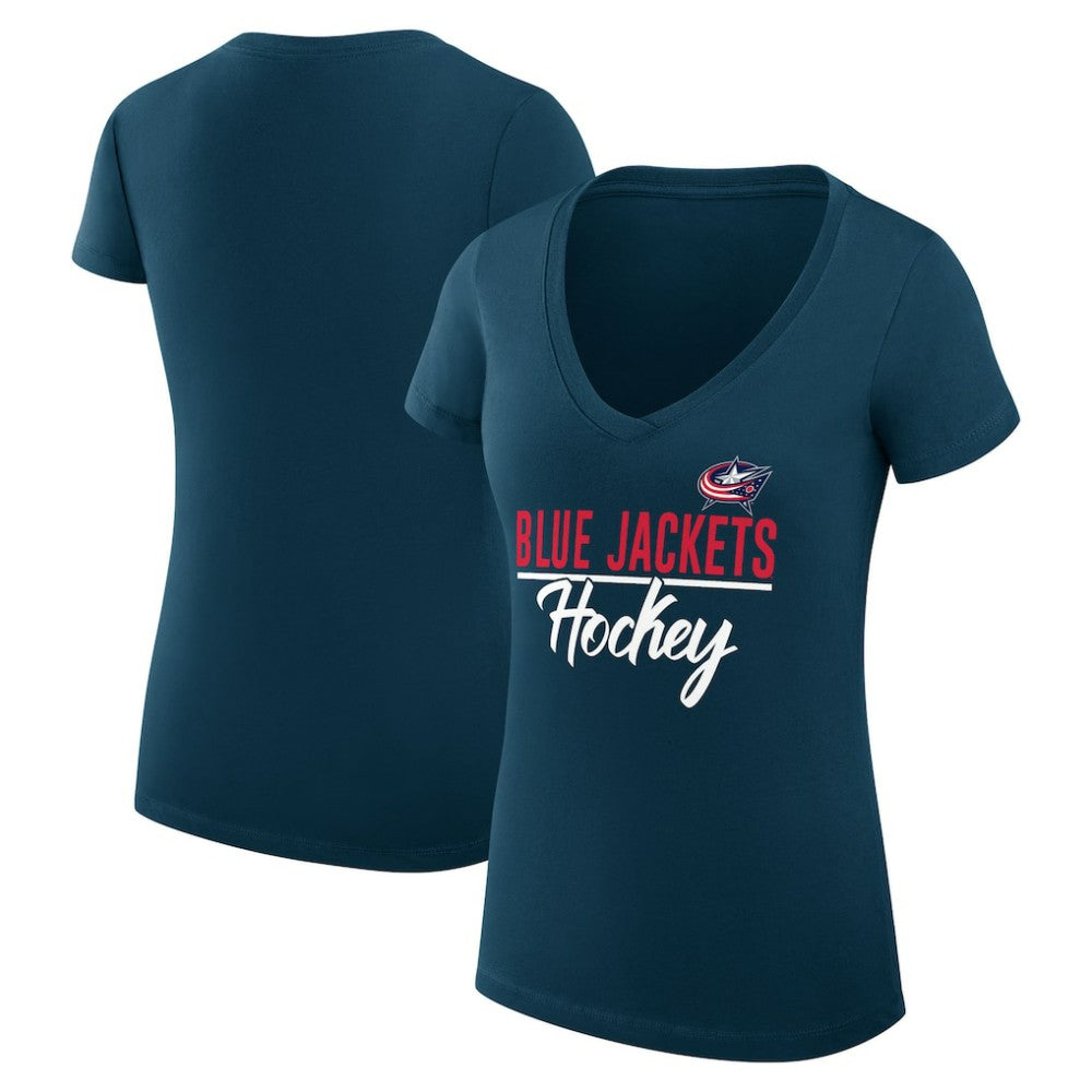 Columbus Blue Jackets G-III 4Her by Carl Banks Women's Super-Slim Fit Lightweight Graphic T-Shirt -  NHL T-shirts