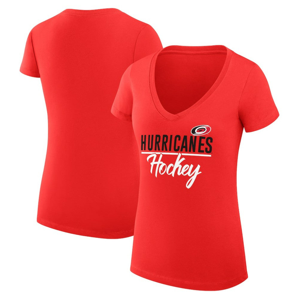 Carolina Hurricanes G-III 4Her by Carl Banks Women's Super-Slim Fit Lightweight Graphic V-Neck T-Shirt -  NHL T-shirts
