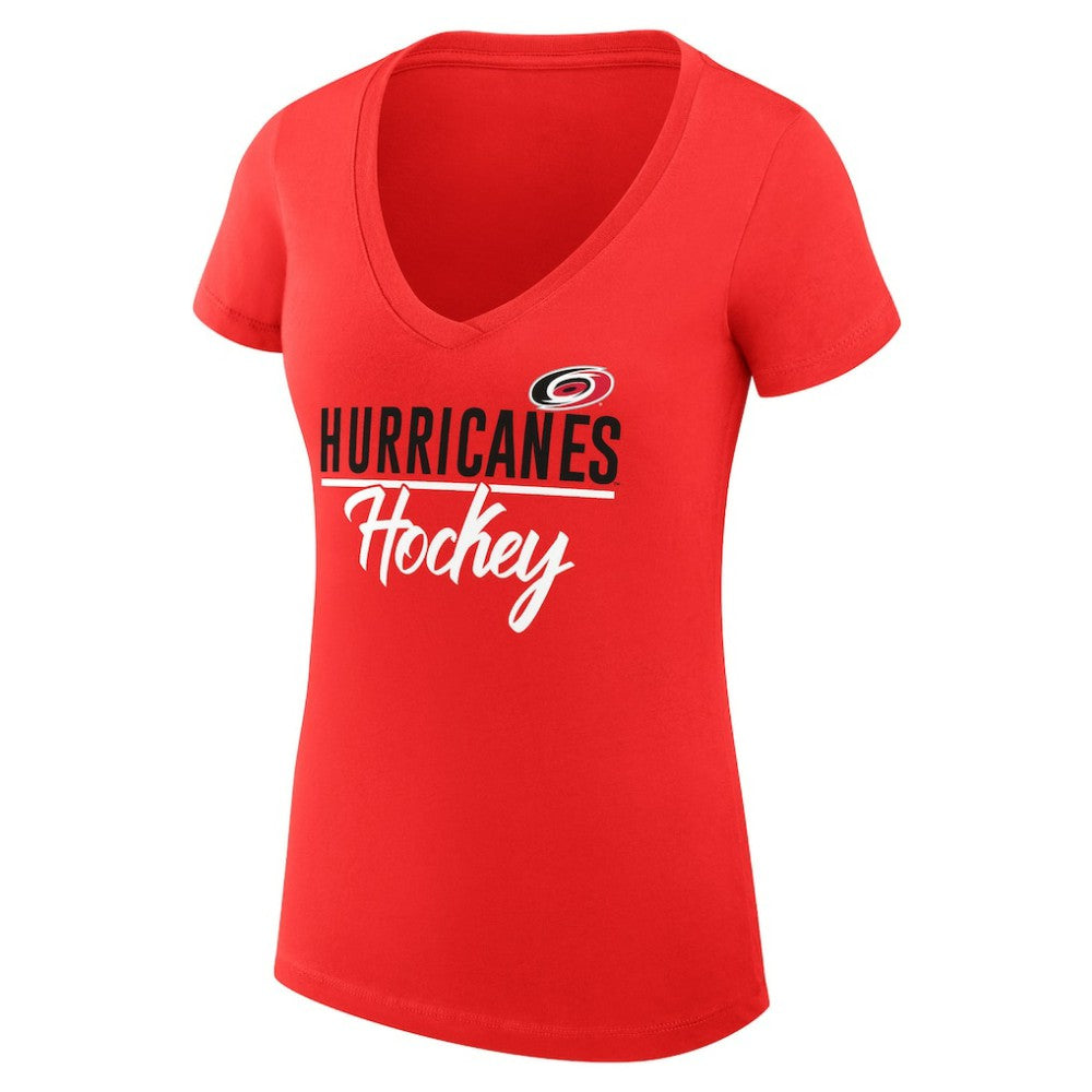 Carolina Hurricanes G-III 4Her by Carl Banks Women's Super-Slim Fit Lightweight Graphic V-Neck T-Shirt -  NHL T-shirts