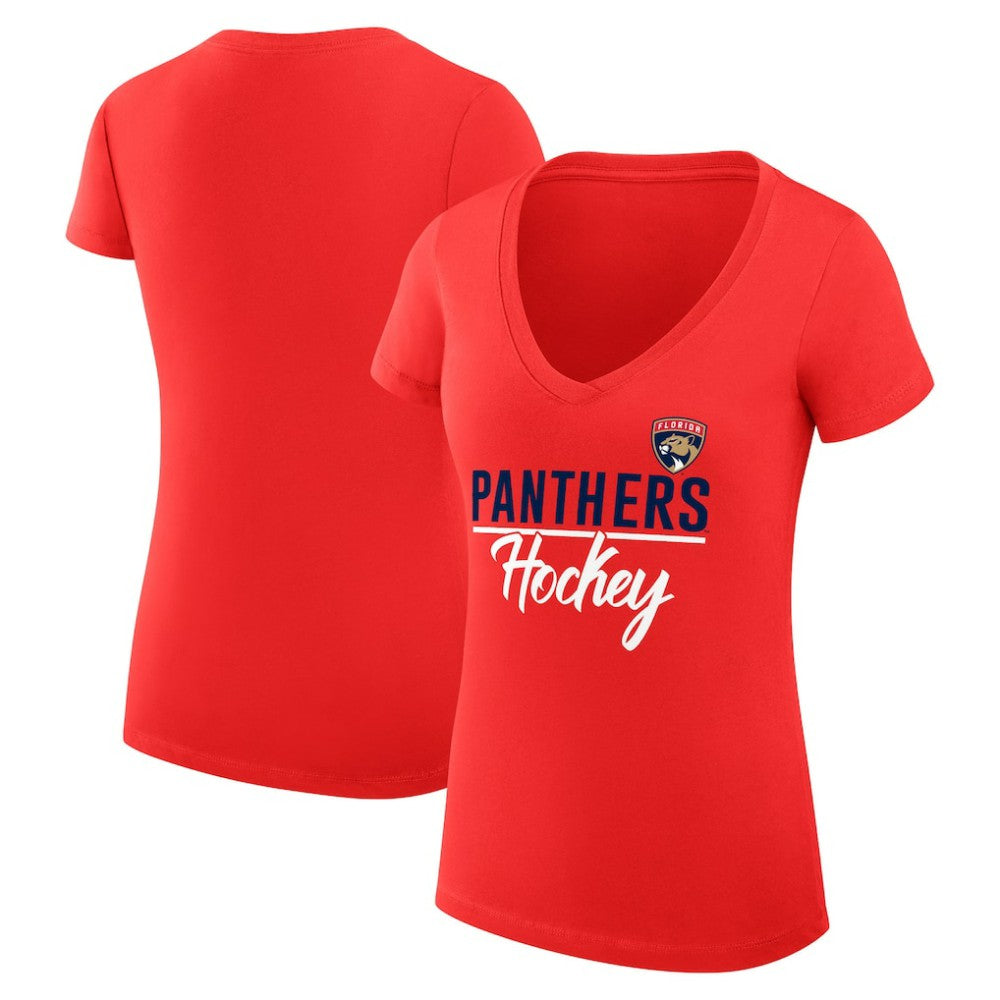Florida Panthers G-III 4Her by Carl Banks Women's Super-Slim Fit Lightweight Graphic V-Neck T-Shirt -  NHL T-shirts