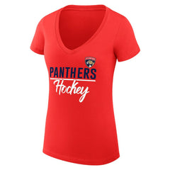 Florida Panthers G-III 4Her by Carl Banks Women's Super-Slim Fit Lightweight Graphic V-Neck T-Shirt -  NHL T-shirts
