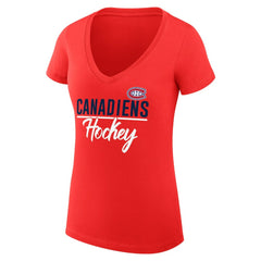 Montreal Canadiens G-III 4Her by Carl Banks Women's Super-Slim Fit Lightweight Graphic V-Neck T-Shirt -  NHL T-shirts
