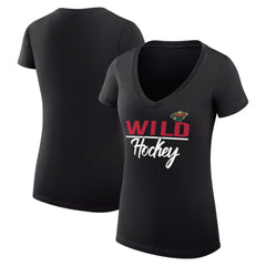 Minnesota Wild G-III 4Her by Carl Banks Women's Super-Slim Fit Lightweight Graphic V-Neck T-Shirt -  NHL T-shirts