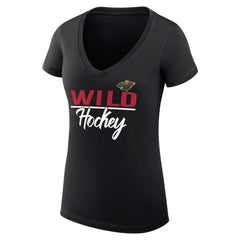 Minnesota Wild G-III 4Her by Carl Banks Women's Super-Slim Fit Lightweight Graphic V-Neck T-Shirt -  NHL T-shirts