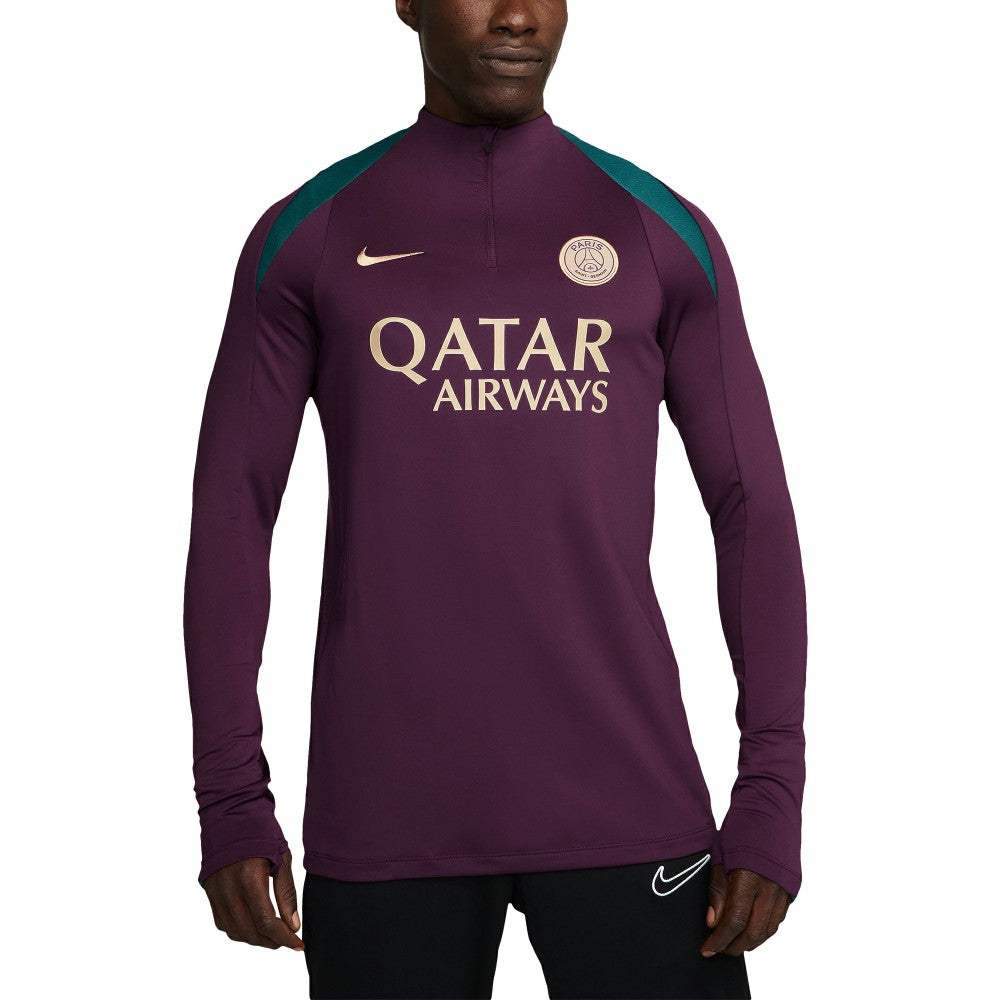 Paris Saint-Germain 2024/25 Strike Drill Performance Quarter-Zip Long Sleeve Top