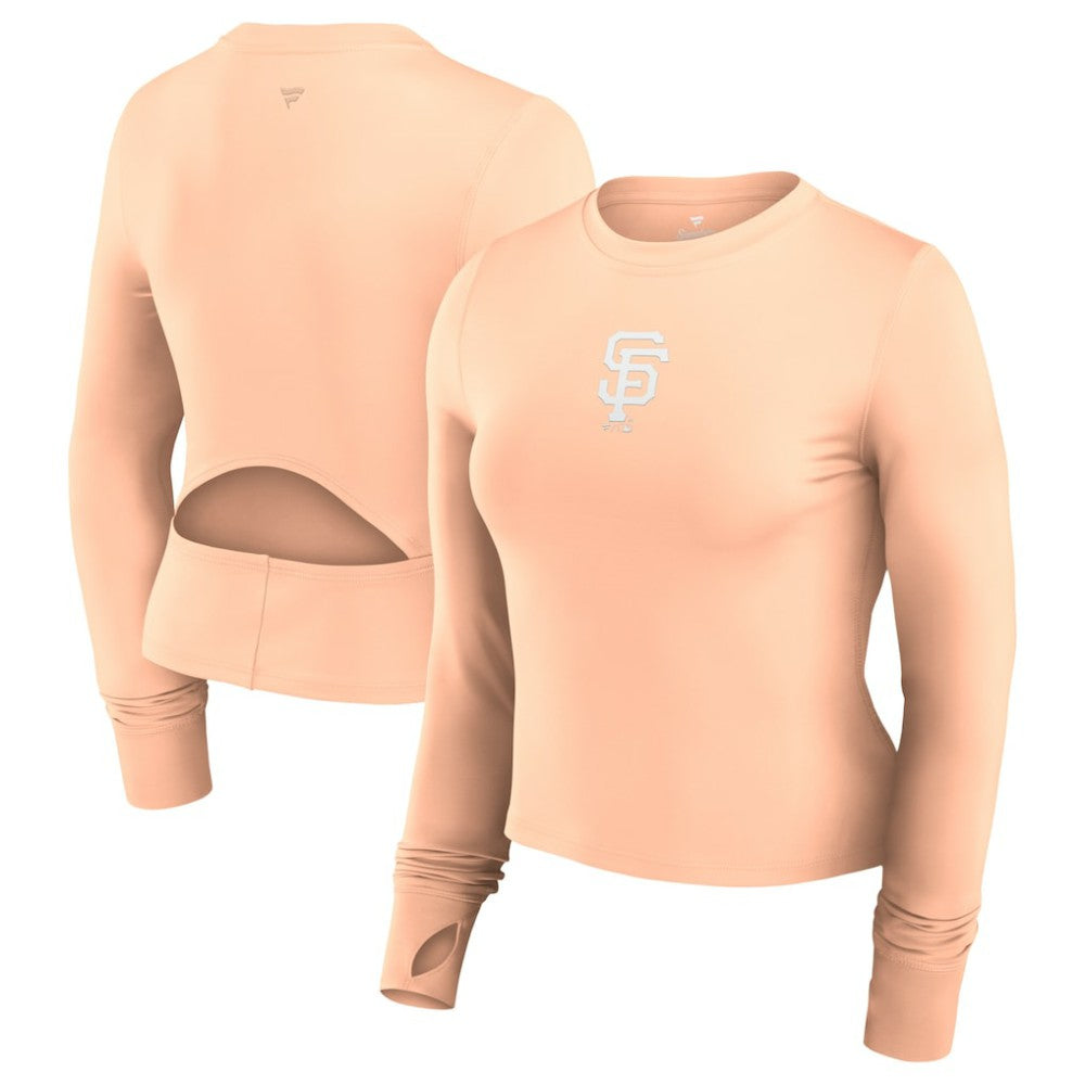 San Francisco Giants Fanatics Women's Studio Fitted Long Sleeve Gym Top  - MLB Tops