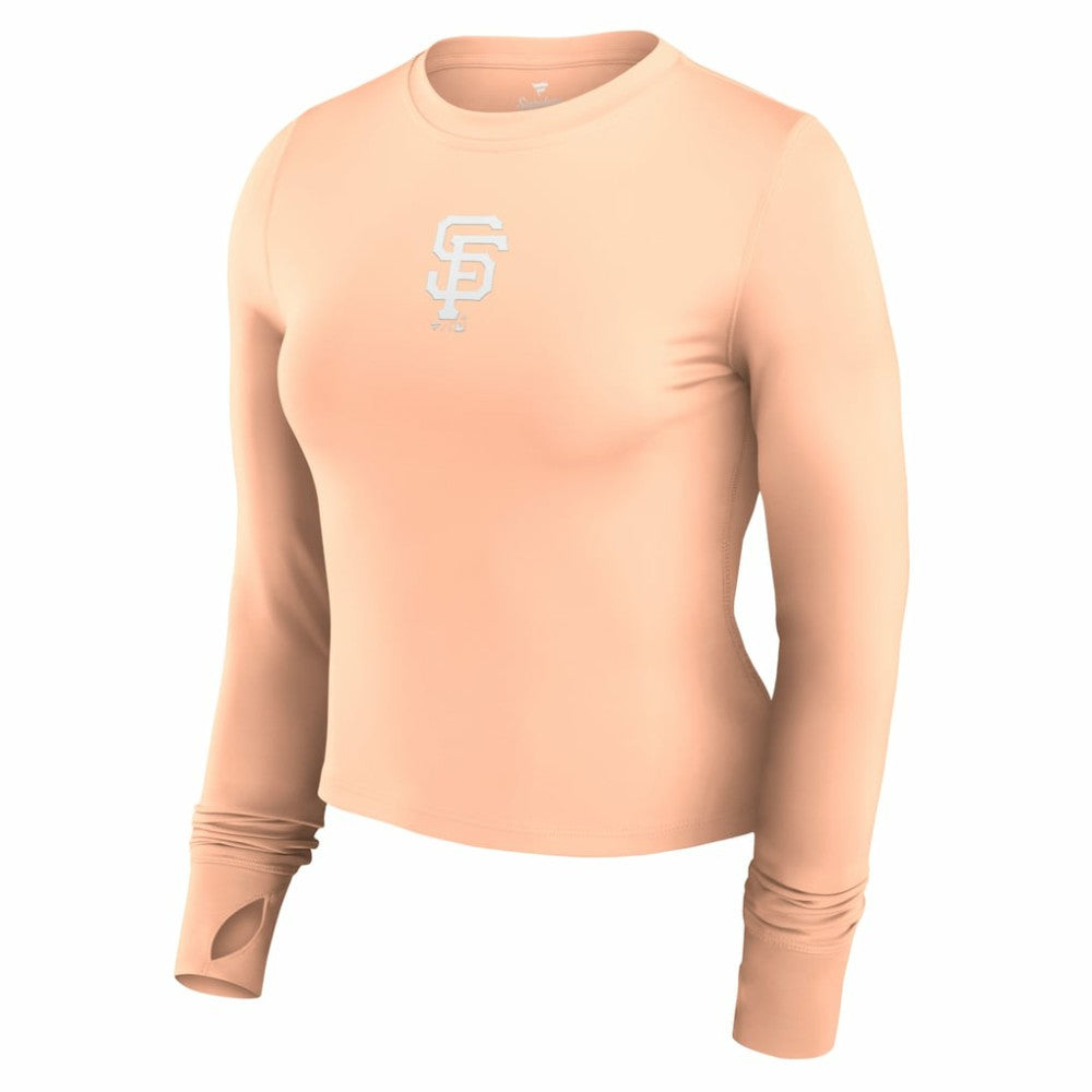 San Francisco Giants Fanatics Women's Studio Fitted Long Sleeve Gym Top  - MLB Tops