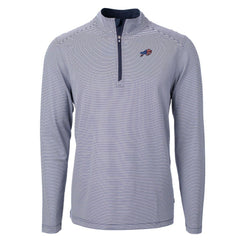 Buffalo Bills Cutter & Buck Virtue Eco Pique Micro Stripe Recycled Quarter-Zip Pullover Top | NFL US