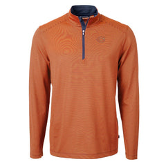 Chicago Bears Cutter & Buck Virtue Eco Pique Micro Stripe Recycled Quarter-Zip Pullover Top | NFL Hot