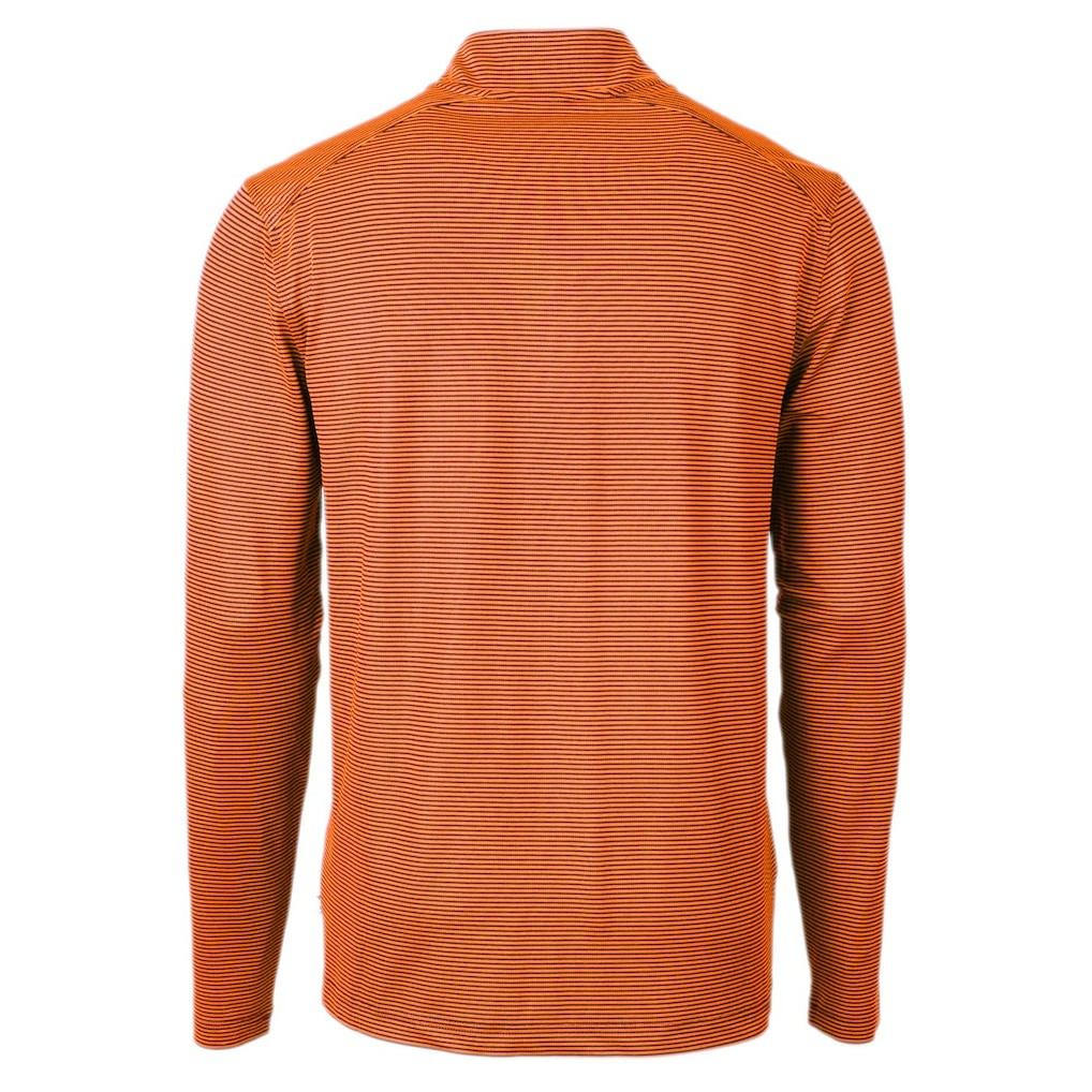 Chicago Bears Cutter & Buck Virtue Eco Pique Micro Stripe Recycled Quarter-Zip Pullover Top | NFL Hot