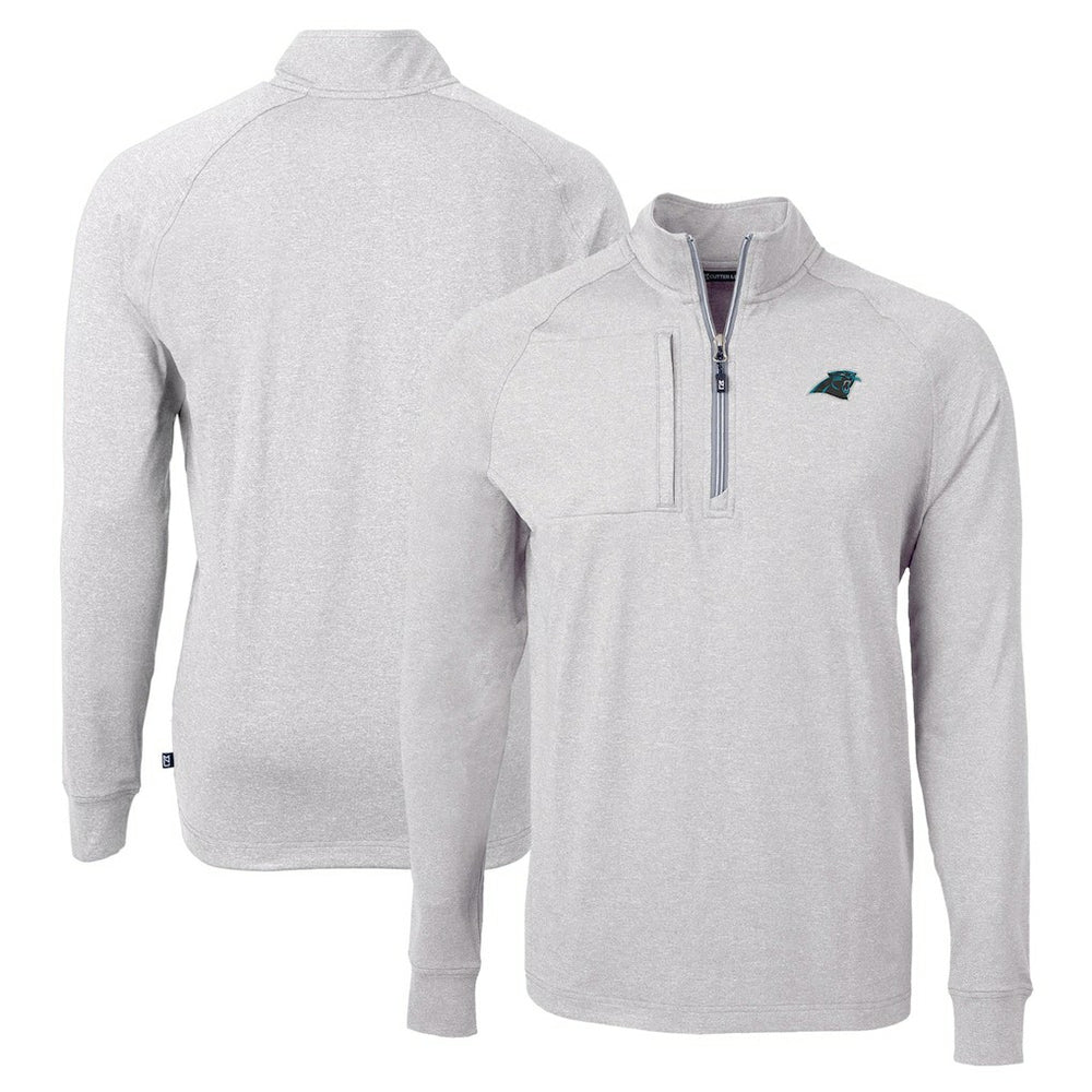 Carolina Panthers Cutter & Buck Adapt Eco Knit Quarter-Zip Pullover Top | NFL Discount