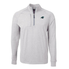 Carolina Panthers Cutter & Buck Adapt Eco Knit Quarter-Zip Pullover Top | NFL Discount