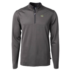 Green Bay Packers Cutter & Buck Virtue Eco Pique Micro Stripe Recycled Quarter-Zip Pullover Top | NFL On sale