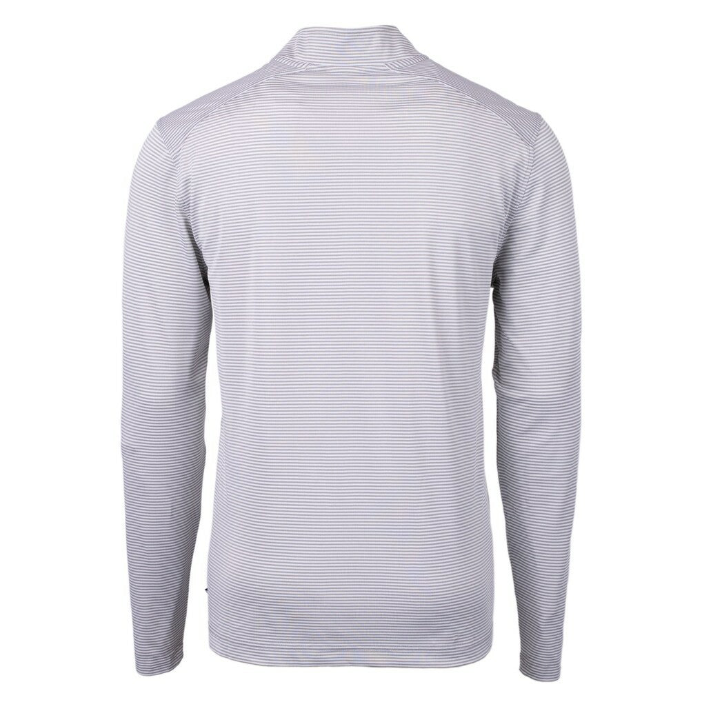 Green Bay Packers Cutter & Buck Virtue Eco Pique Micro Stripe Recycled Quarter-Zip Pullover Top | NFL Hot