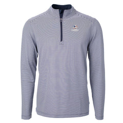 Green Bay Packers Cutter & Buck Virtue Eco Pique Micro Stripe Recycled Quarter-Zip Pullover Top | NFL Sale