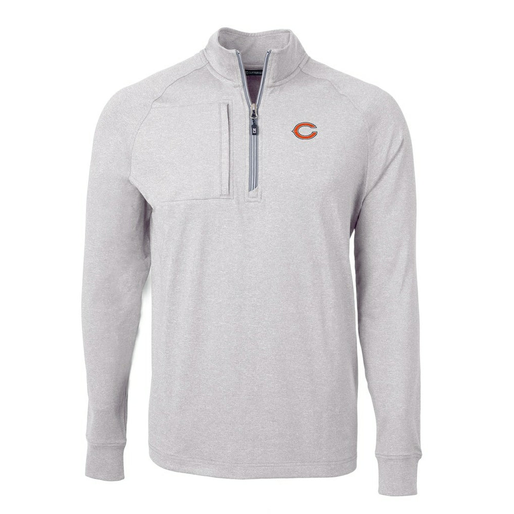 Chicago Bears Cutter & Buck Adapt Eco Knit Quarter-Zip Pullover Top | NFL Outlet