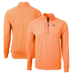 Cincinnati Bengals Cutter & Buck Adapt Eco Knit Quarter-Zip Pullover Top | NFL US